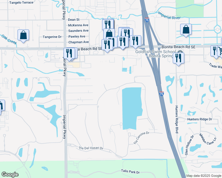 map of restaurants, bars, coffee shops, grocery stores, and more near 28467 Altessa Way in Bonita Springs