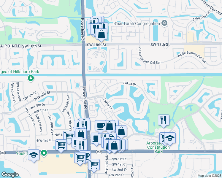 map of restaurants, bars, coffee shops, grocery stores, and more near 3328 Alba Circle in Deerfield Beach