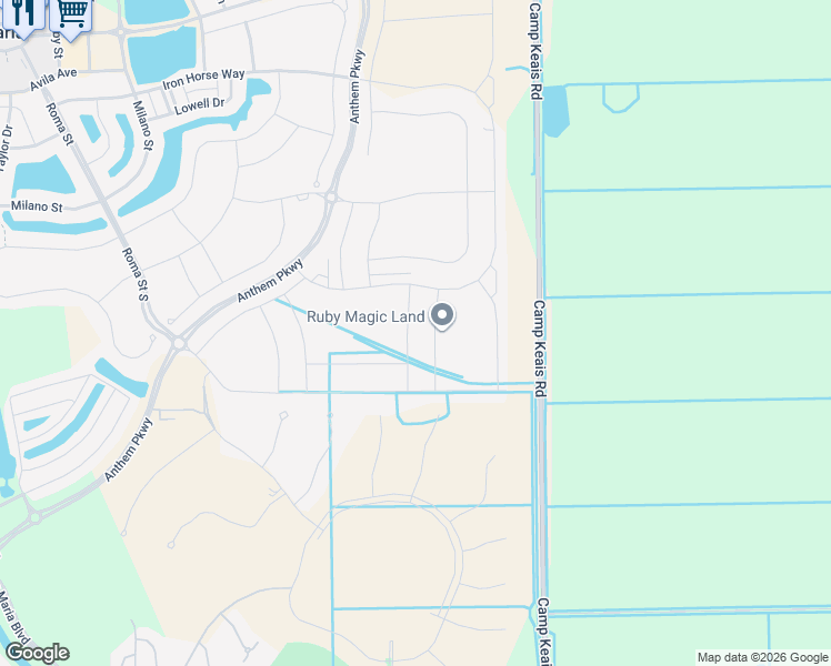map of restaurants, bars, coffee shops, grocery stores, and more near 5289 Camp Keais Road in Ave Maria