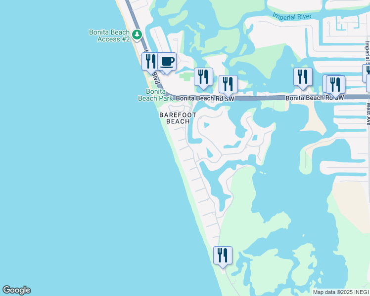 map of restaurants, bars, coffee shops, grocery stores, and more near Dominica Lane in Bonita Springs