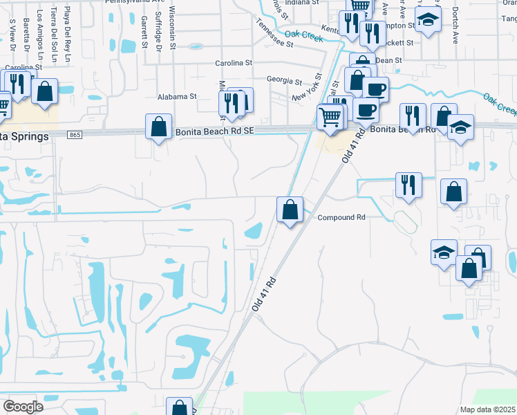 map of restaurants, bars, coffee shops, grocery stores, and more near 28260 Lisbon Court in Bonita Springs