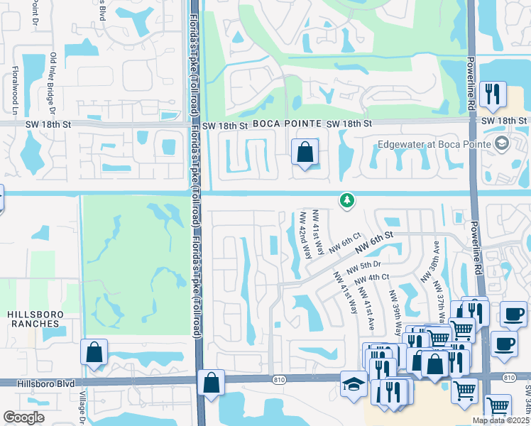 map of restaurants, bars, coffee shops, grocery stores, and more near 4556 Northwest 7th Place in Deerfield Beach