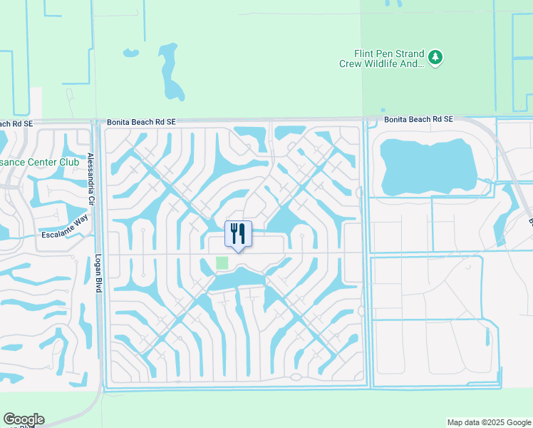 map of restaurants, bars, coffee shops, grocery stores, and more near 15335 Bonefish Trail in Bonita Springs