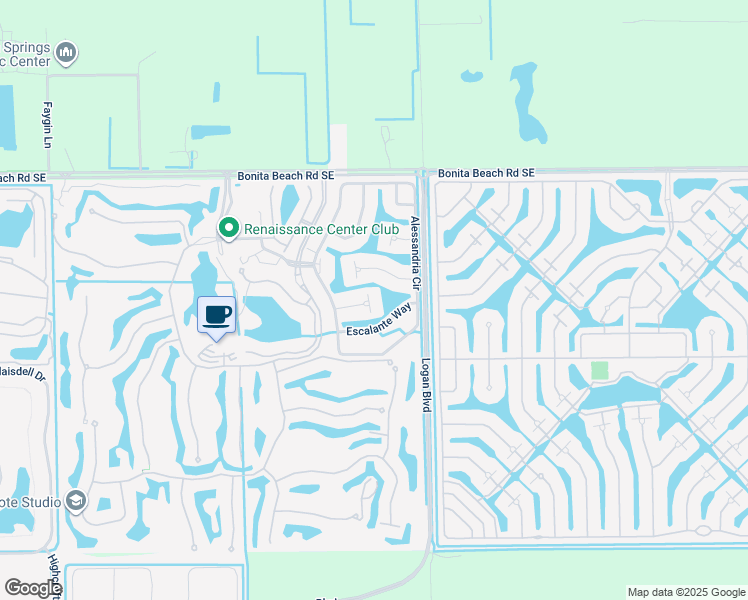map of restaurants, bars, coffee shops, grocery stores, and more near 14733 Ferrara Court in Bonita Springs