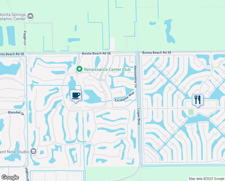 map of restaurants, bars, coffee shops, grocery stores, and more near 14665 Ferrara Court in Bonita Springs