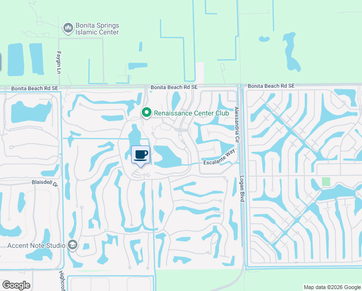 map of restaurants, bars, coffee shops, grocery stores, and more near 28558 Alessandria Circle in Bonita Springs