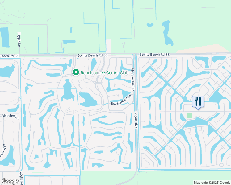 map of restaurants, bars, coffee shops, grocery stores, and more near 14665 Ferrara Court in Bonita Springs