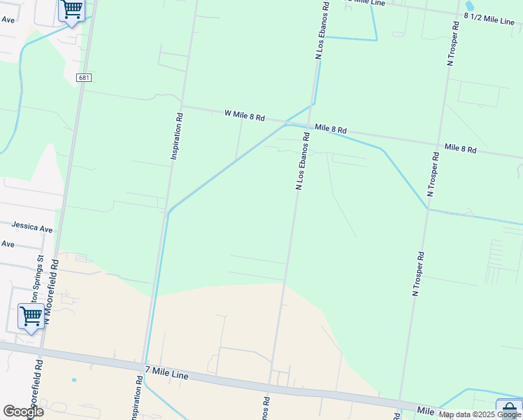 map of restaurants, bars, coffee shops, grocery stores, and more near 11935 North Los Ebanos Road in Mission