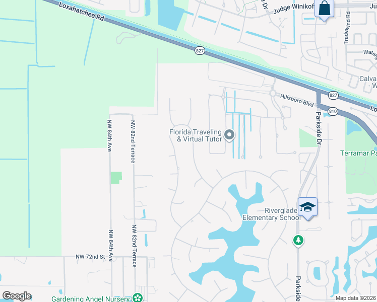 map of restaurants, bars, coffee shops, grocery stores, and more near 7811 East Upper Ridge Drive in Parkland