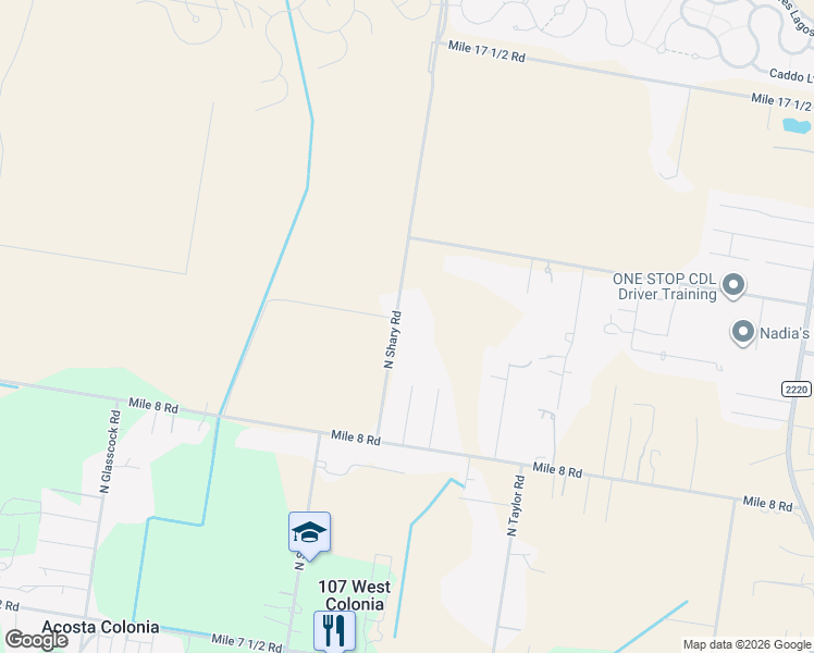 map of restaurants, bars, coffee shops, grocery stores, and more near 12940 North Shary Road in Mission