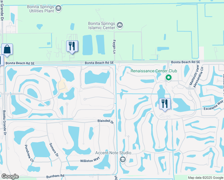 map of restaurants, bars, coffee shops, grocery stores, and more near 28080 Cavendish Court in Bonita Springs