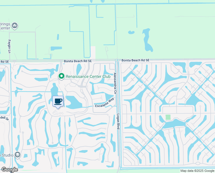 map of restaurants, bars, coffee shops, grocery stores, and more near 14820 Donatello Court in Bonita Springs