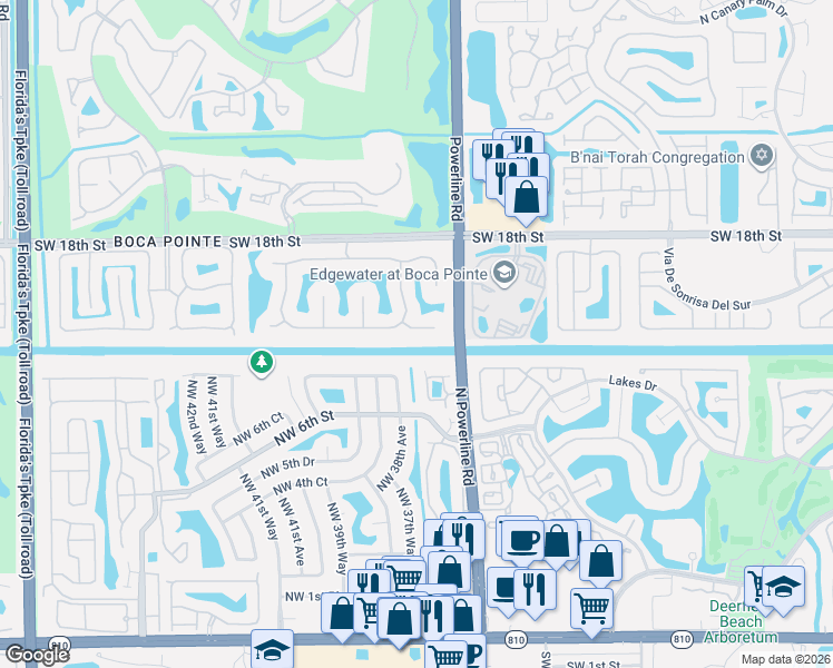 map of restaurants, bars, coffee shops, grocery stores, and more near 7088 Siena Court in Boca Raton