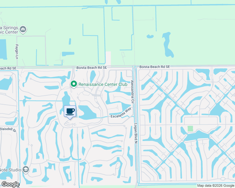 map of restaurants, bars, coffee shops, grocery stores, and more near 14709 Donatello Court in Bonita Springs
