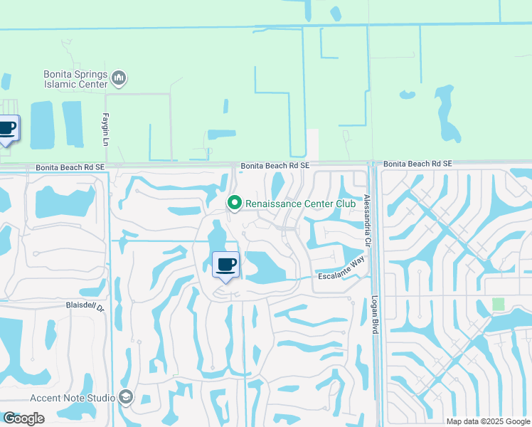 map of restaurants, bars, coffee shops, grocery stores, and more near 28036 Sosta Lane in Bonita Springs