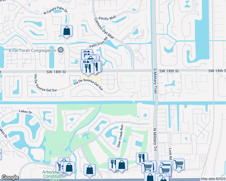 map of restaurants, bars, coffee shops, grocery stores, and more near 23391 Drayton Drive in Boca Raton
