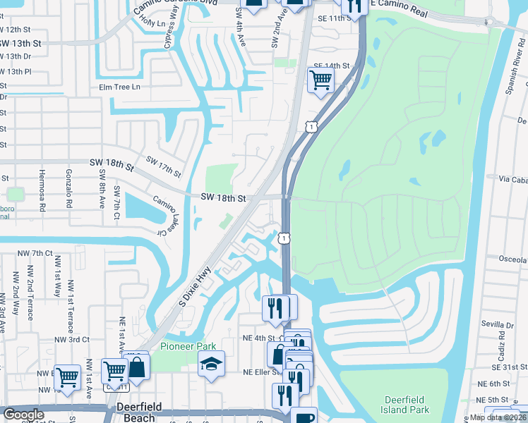 map of restaurants, bars, coffee shops, grocery stores, and more near in Boca Raton