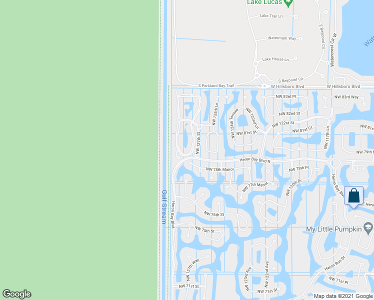 map of restaurants, bars, coffee shops, grocery stores, and more near 7980 Northwest 126th Terrace in Tamarac