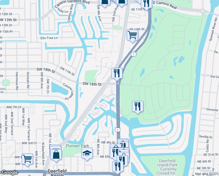 map of restaurants, bars, coffee shops, grocery stores, and more near 26 Royal Palm Way in Boca Raton