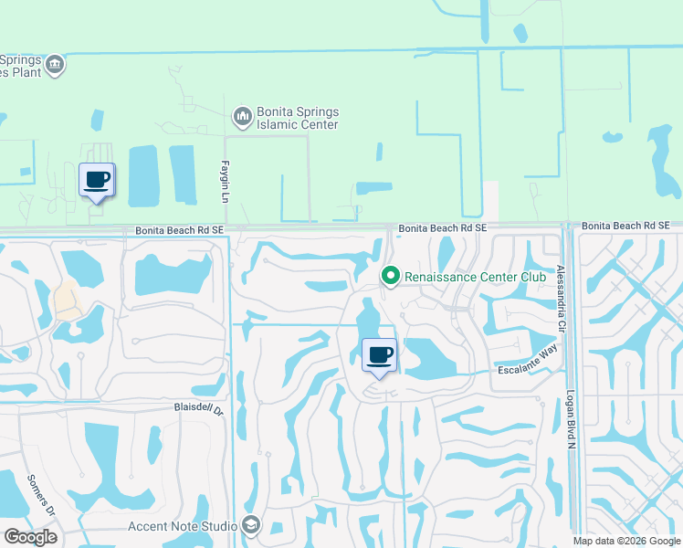 map of restaurants, bars, coffee shops, grocery stores, and more near 14126 Tivoli Terrace in Bonita Springs