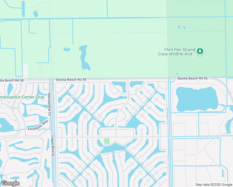 map of restaurants, bars, coffee shops, grocery stores, and more near 28050 Tiger Barb Way in Bonita Springs