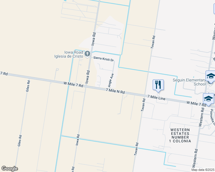 map of restaurants, bars, coffee shops, grocery stores, and more near 8206 West Mile 7 Road in Mission