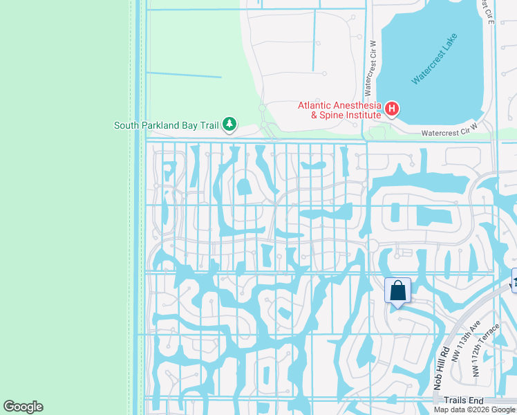 map of restaurants, bars, coffee shops, grocery stores, and more near 12290 Northwest 81st Street in Parkland