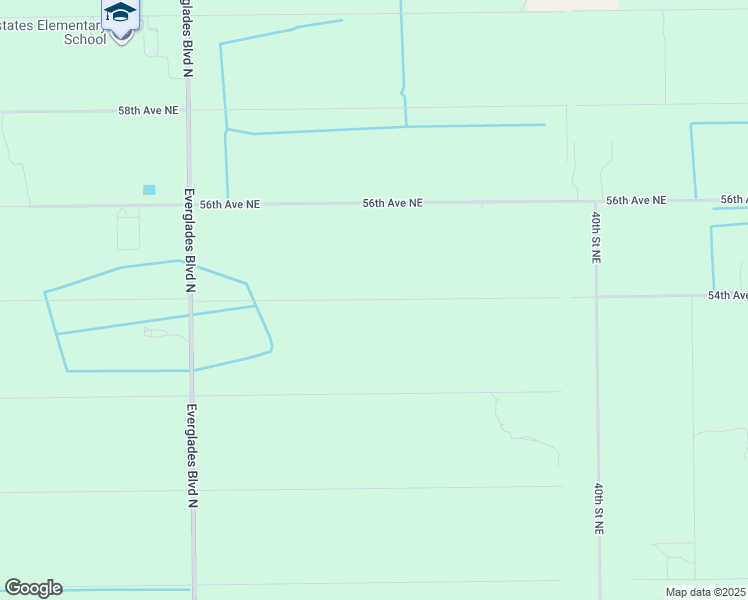 map of restaurants, bars, coffee shops, grocery stores, and more near 54th Avenue Northeast in Collier County
