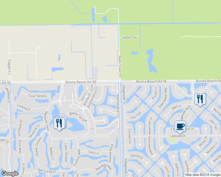 map of restaurants, bars, coffee shops, grocery stores, and more near 28060 Grossetto Way in Bonita Springs