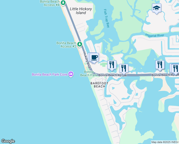 map of restaurants, bars, coffee shops, grocery stores, and more near 27954 Hickory Boulevard in Bonita Springs