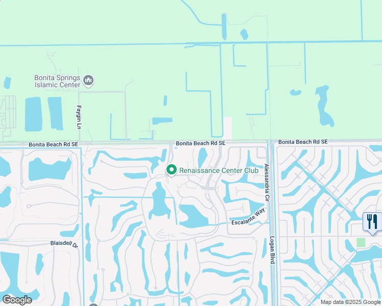 map of restaurants, bars, coffee shops, grocery stores, and more near 28008 Sosta Lane in Bonita Springs