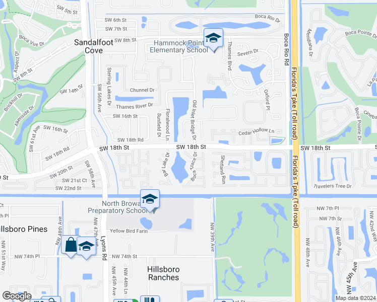 map of restaurants, bars, coffee shops, grocery stores, and more near 8595 Jared Way in Boca Raton