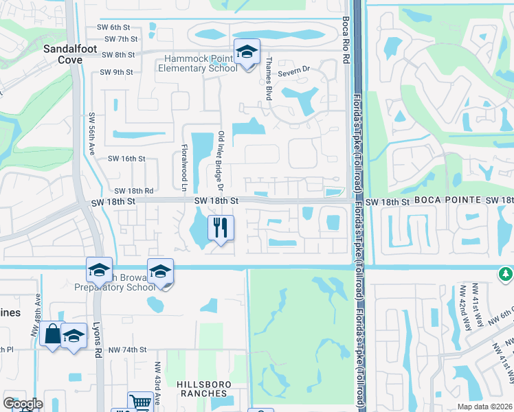 map of restaurants, bars, coffee shops, grocery stores, and more near 8403 Garden Gate Place in Boca Raton