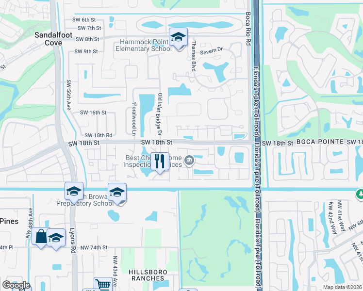 map of restaurants, bars, coffee shops, grocery stores, and more near 8387 Garden Gate Place in Boca Raton