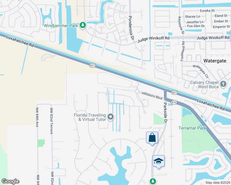 map of restaurants, bars, coffee shops, grocery stores, and more near 7476 Seacoast Drive in Parkland