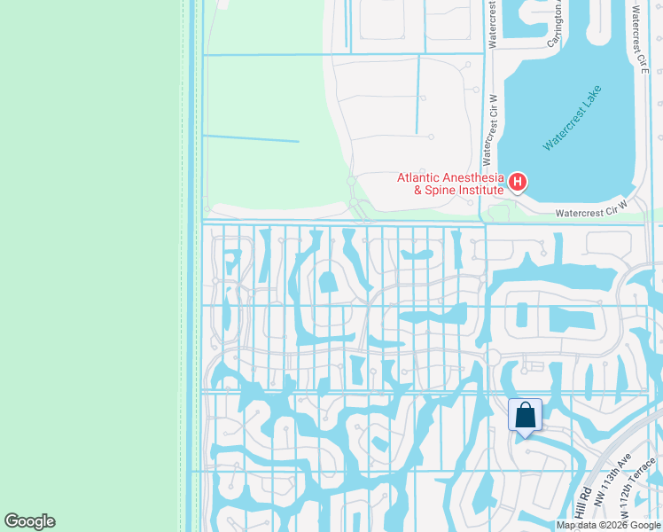 map of restaurants, bars, coffee shops, grocery stores, and more near 8279 Northwest 122nd Lane in Parkland