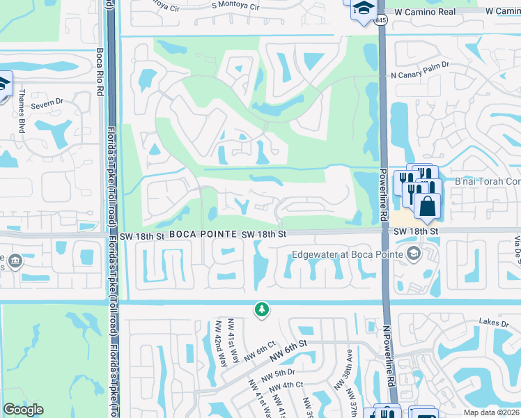 map of restaurants, bars, coffee shops, grocery stores, and more near 7568 Regency Lake Drive in Boca Raton