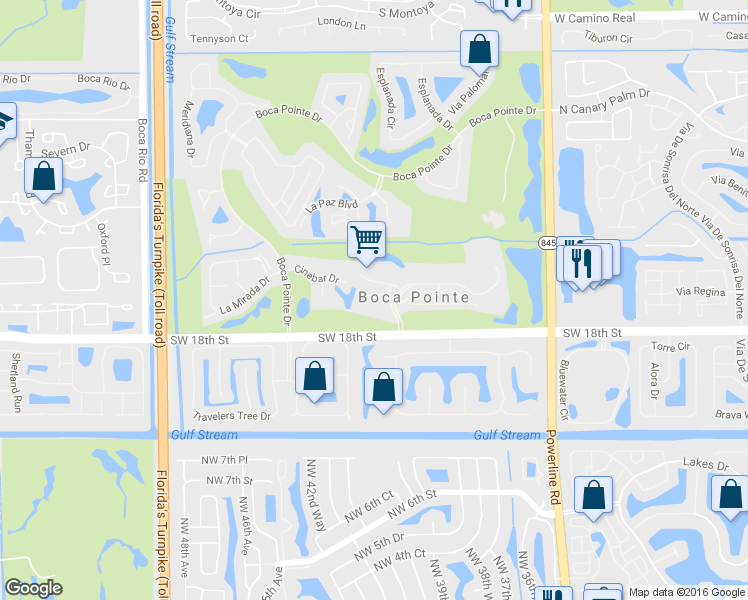 map of restaurants, bars, coffee shops, grocery stores, and more near 7568 Regency Lake Drive in Boca Raton