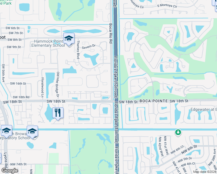 map of restaurants, bars, coffee shops, grocery stores, and more near 23012 Oxford Place in Boca Raton