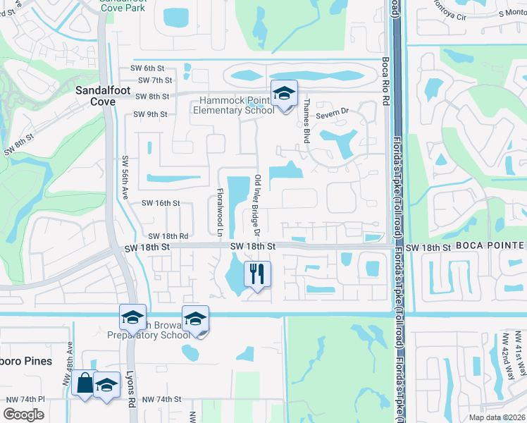 map of restaurants, bars, coffee shops, grocery stores, and more near 8503 Dynasty Drive in Boca Raton