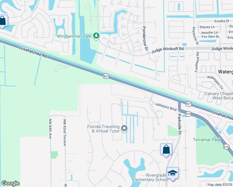 map of restaurants, bars, coffee shops, grocery stores, and more near 7721 South Blue Spring Drive in Parkland