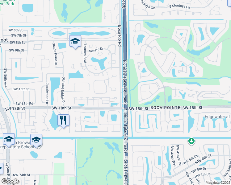 map of restaurants, bars, coffee shops, grocery stores, and more near 23054 Oxford Place in Boca Raton