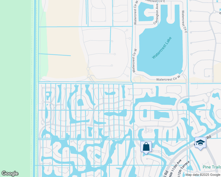 map of restaurants, bars, coffee shops, grocery stores, and more near 11949 Northwest 83rd Place in Parkland