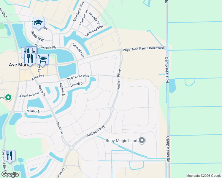 map of restaurants, bars, coffee shops, grocery stores, and more near 4969 Corrado Avenue in Ave Maria