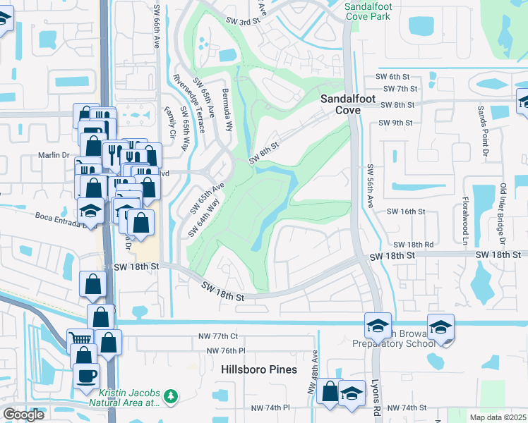 map of restaurants, bars, coffee shops, grocery stores, and more near 10098 Akenside Drive in Boca Raton
