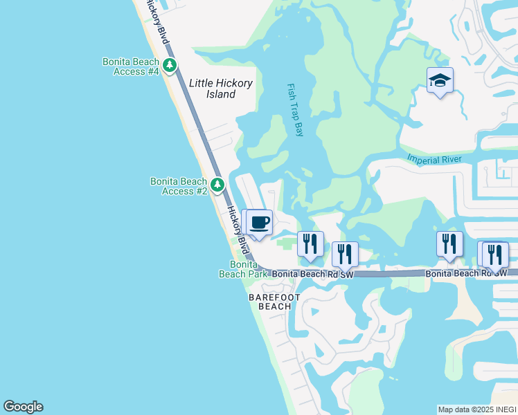 map of restaurants, bars, coffee shops, grocery stores, and more near 27755 Forester Drive in Bonita Springs