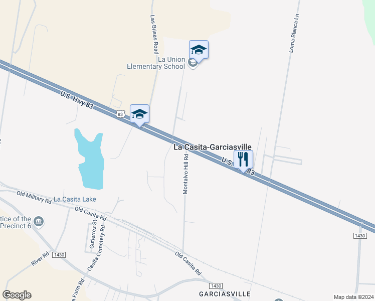 map of restaurants, bars, coffee shops, grocery stores, and more near 6324 U.S. 83 in Rio Grande City