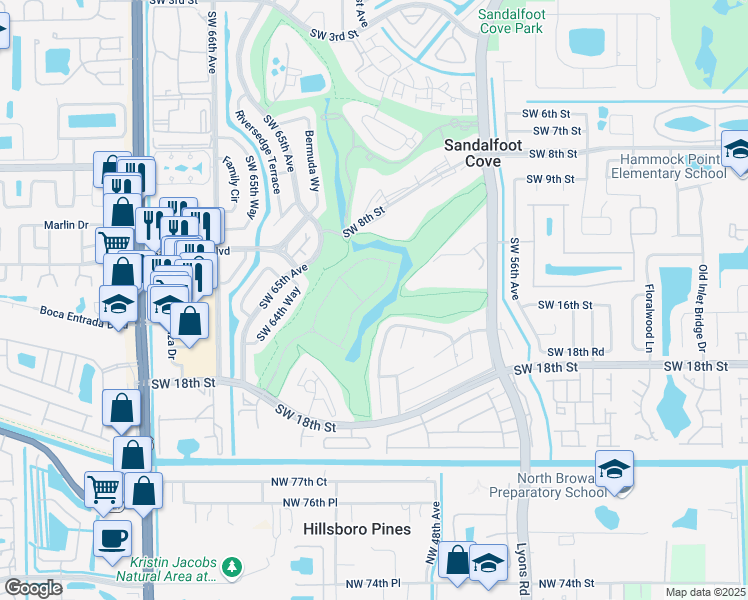 map of restaurants, bars, coffee shops, grocery stores, and more near 10098 Akenside Drive in Boca Raton