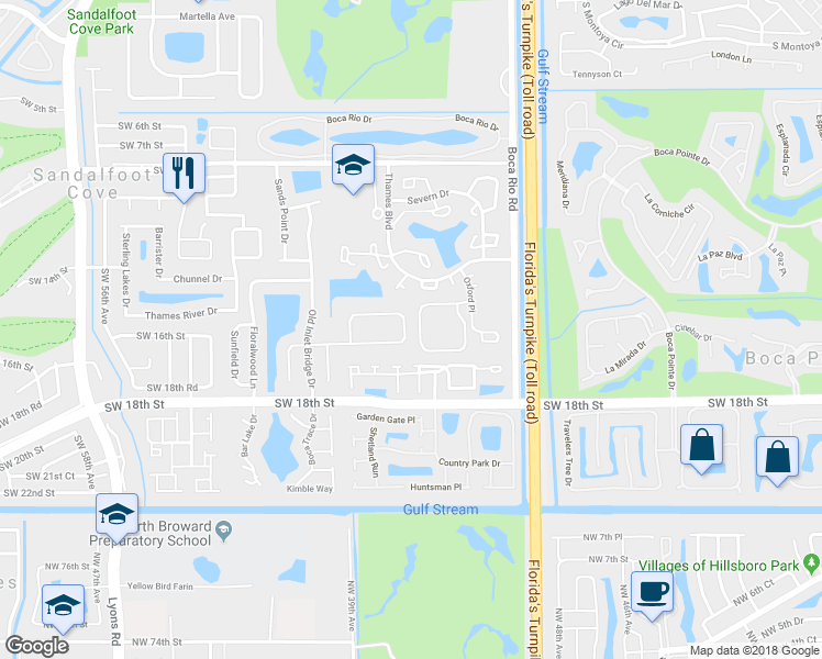 map of restaurants, bars, coffee shops, grocery stores, and more near 8414 Dynasty Drive in Boca Raton