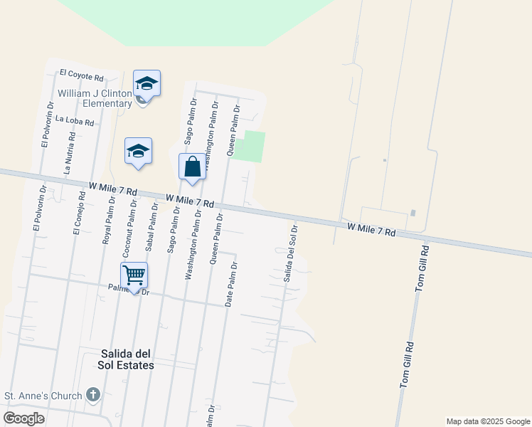 map of restaurants, bars, coffee shops, grocery stores, and more near 39202 Mile 7 Road in Penitas